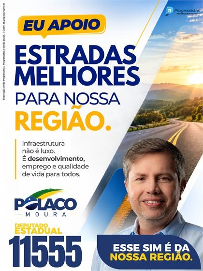 Polaco Moura e a mensagem Estradas melhores para nossa região